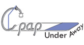 BedSide CPAP Table Under Away Logo